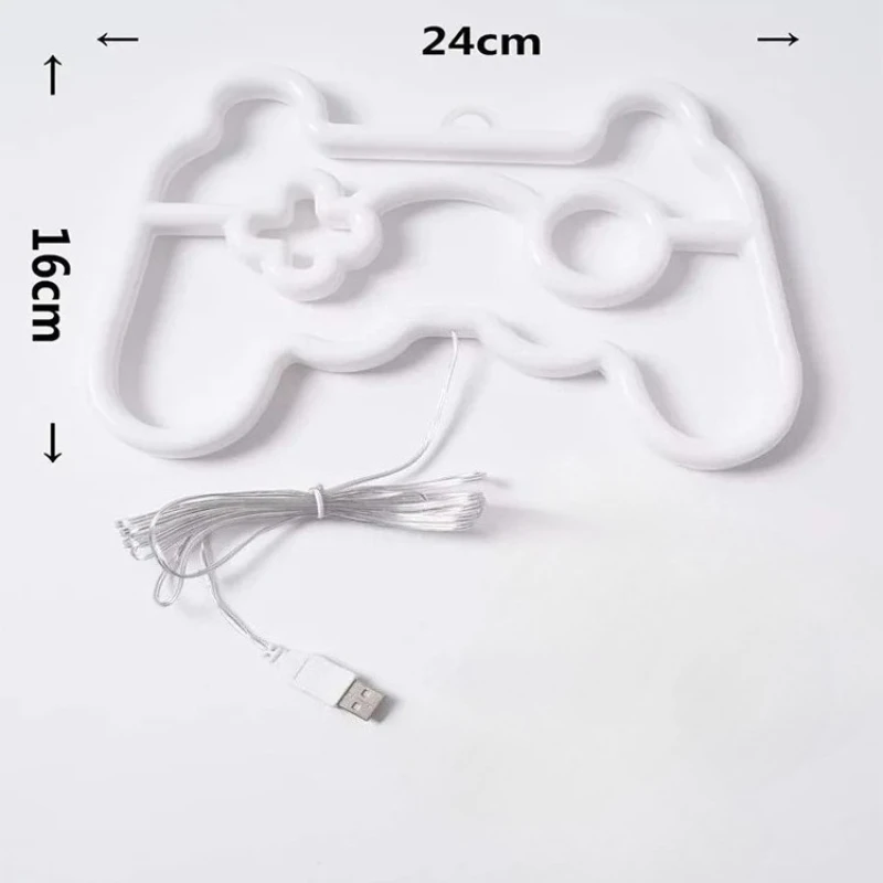 1pc USB Alimentato Sala giochi Insegna al neon Lampada da parete a LED Acrilico Gioco Esports Lampada per atmosfera per sala Esports Parete Decorazione per feste Luce