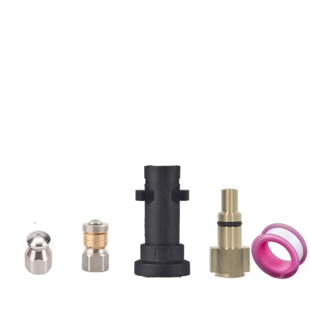 Rotating Nozzle Sewer Jetter Hose Kit Quick Connect Waterproof Tape Drain Cleaning Hose Pressure Washer Hose Clogged Pipes