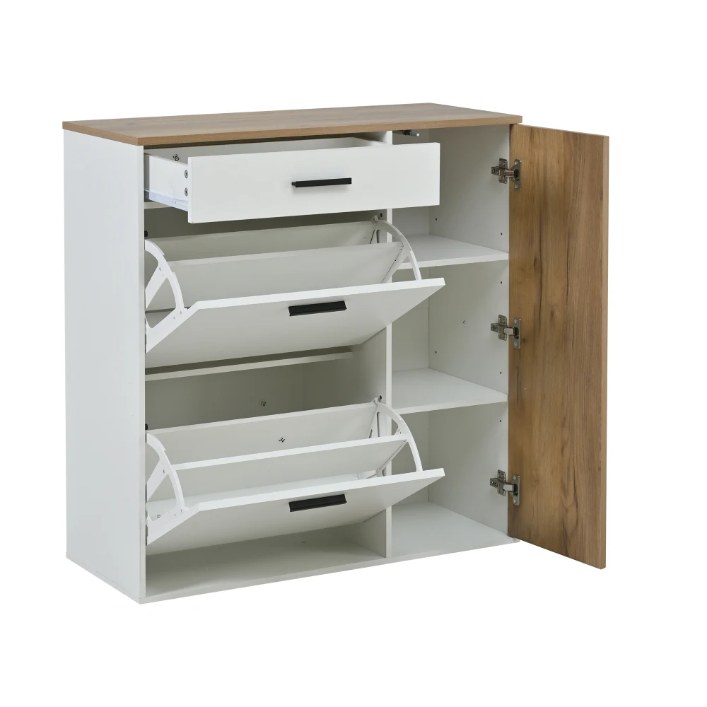 PINGGO 5-teiliges Eingangsbereich-Schuhregal-Set mit Schuhbank, Spiegel, Hängetasche und 4 Haken für Flur und Wohnzimmer – Detail 15