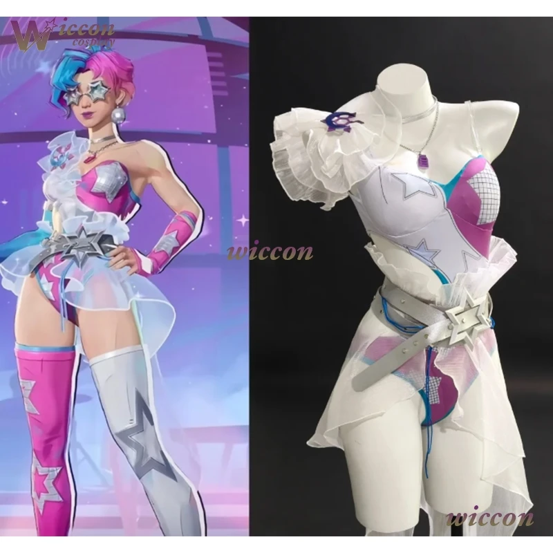 

iqws/ Mvel Ri Luna Snow Retro Star Trend Cosplay Costume Game Female Full Set Halloween Party Performance Wear Collection
