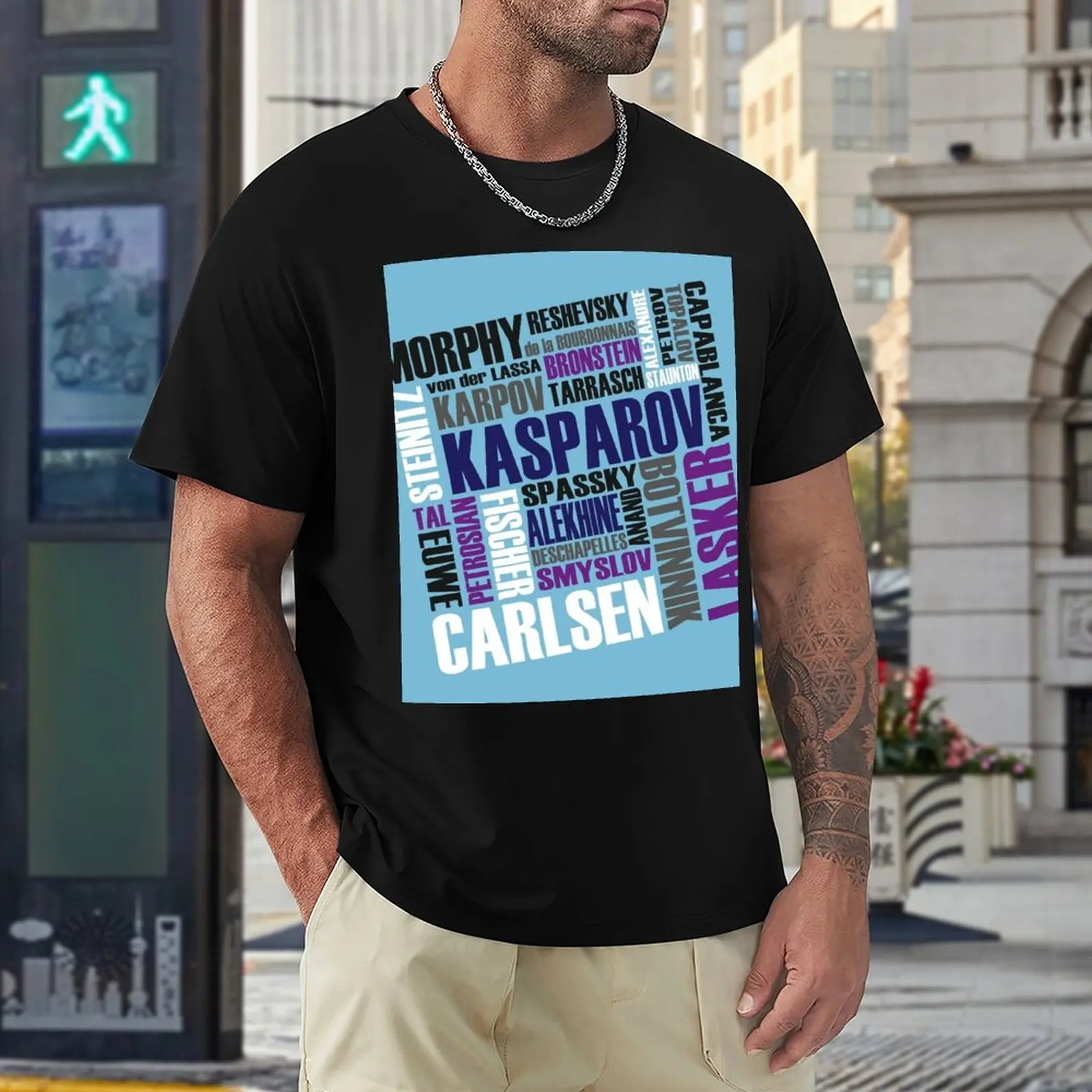 Chess T-Shirt Champs Design Champions T-Shirt black t shirt kawaii clothes new edition t shirt cute tops Men's cotton t-shirt