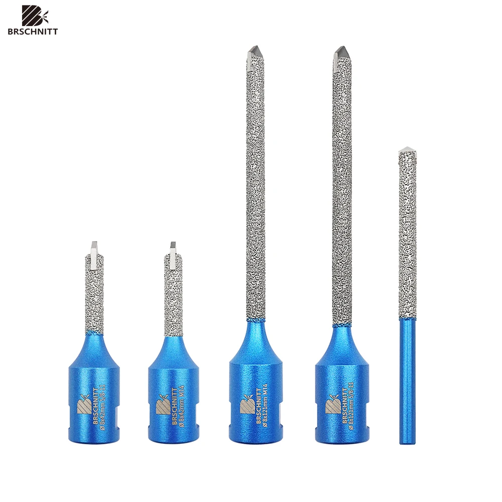 BRSCHNITT 1pc Diamond Milling Bit Finger Bit for Mortar Masonry Brick Top Carbide Round Shank Removal of Mortar Impurities