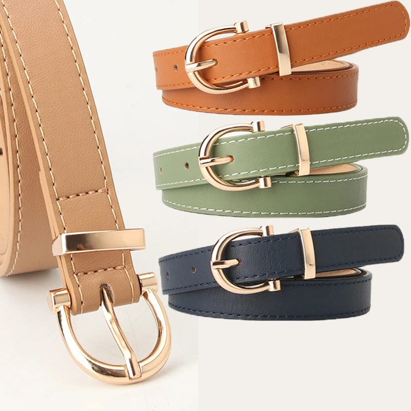 

Candy Color Belts Women Simple Metal PU Leather Buckle Belt Strap Female Jean Pants Waistband Dress Belt Gift Accessories