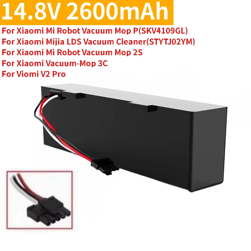 Robot Vacuum Cleaner Battery 14.8V 12800mAh for Xiaomi VIOMI V2 Pro ,Vacuum-Mop 3C/2S/MoP P(SKV4109GL)/Cleaner(STYTJ02YM)