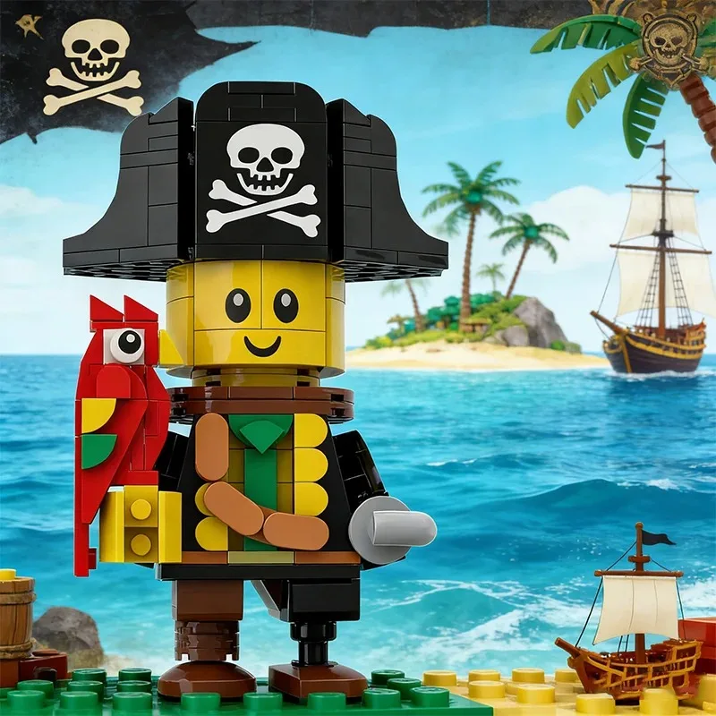 

MOC Pirate Tribute Minifigure Piratesed Model Home Decor Building Blocks for Boys and Girls as Festival Gifts