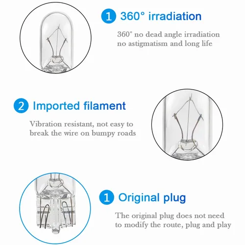 Imagen 2 del producto 10 Uds T10 W5W bombilla LED para coche luz de lectura bombilla halógena para coche 194 168 para luz de espacio de coche ámbar azul amarillo rojo lámpara de cristal de Color