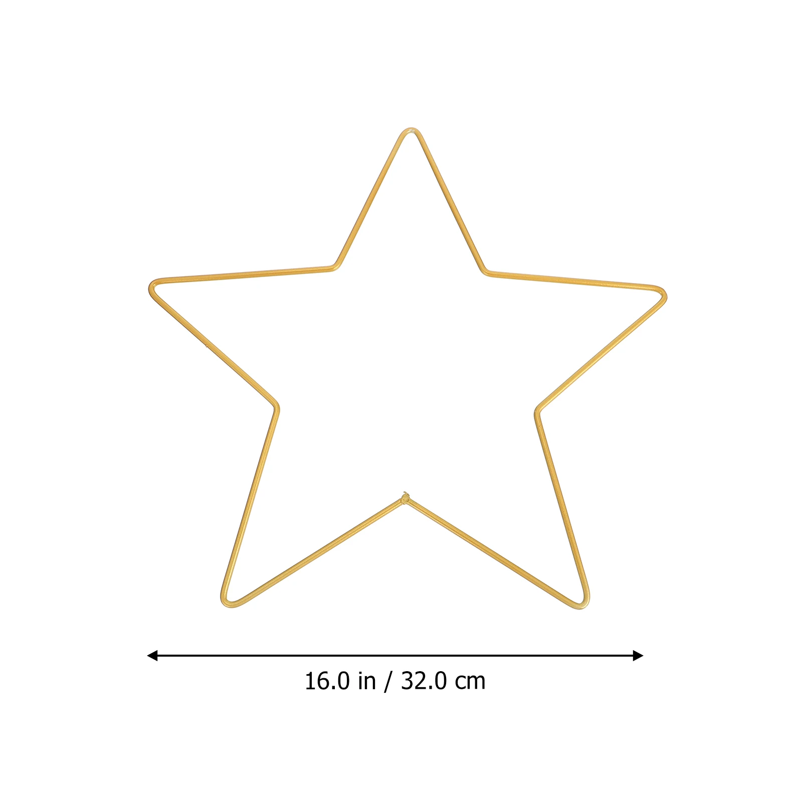 Metal Stars Frame Hangable Wall Decoration Glazing Pentagram Shaped Wall Art Ornament Window Decor for Home Shop Part (Golden)