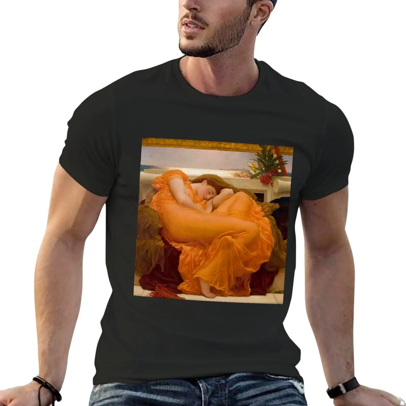 Flaming June - Frederic Leighton, 1st Baron Leighton T-Shirt street wear anime anime stuff Men's t-shirts