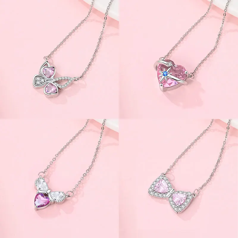 925 Sterling Silver Valentine's Day Confession Arrow & Murano Glass Heart Necklace Symbols for Women Jewellery Birthday Gift