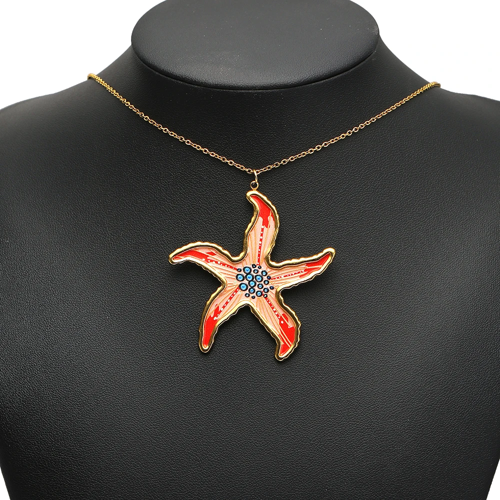 3 Stück Edelstahl-Emaille-Seestern-Anhänger für DIY-Kinder-Schmuck, Ohrringe, Halsketten-Charms, Armband-Bastelzubehör, Ozean-Serie – Detail 5