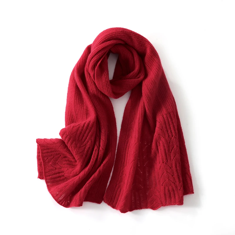 

Autumn Winter Scarf 100% Cashmere Solid Color Knitted Neck Warmer Fashionable Long Shawl Versatile Unisex New Warm