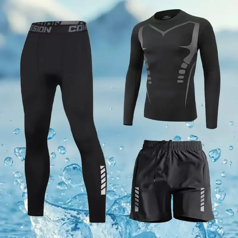 

Men's Training Set | Breathable Workout Suit | Elastic Jogging Clothes | Gym Fitness Running Sportswear