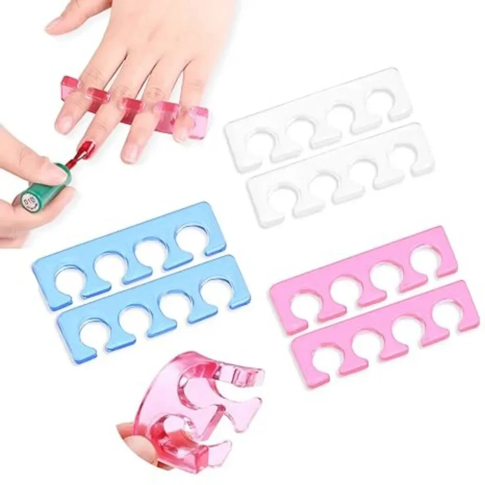 Separador de dedos de silicona suave, herramientas reutilizables para manicura y pedicura, soporte para el cuidado de los pies, asistencia para las uñas, 2 unidades por lote