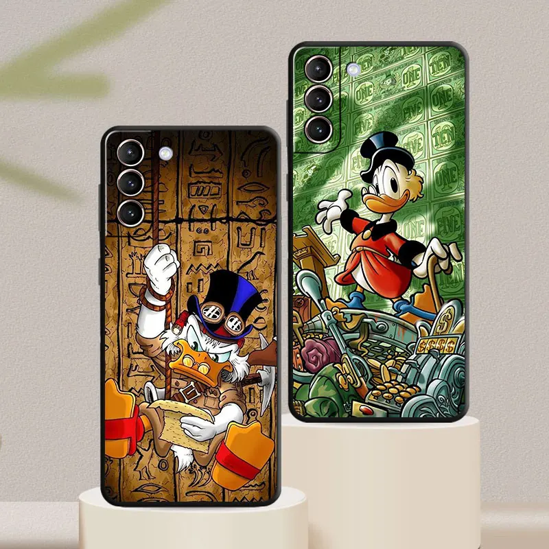 Disney Donald Duck Case For Samsung Galaxy S22 Ultra S23 S20 FE S21 Plus S10 Lite S10e S9 S8 S24 Black Mobile Soft Phone Cover