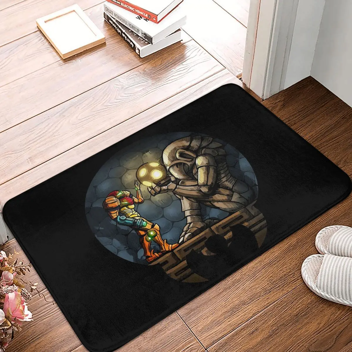 The First Chozo Metroid Samus Aran Non-slip Doormat Floor Mat Absorbent Mat Carpet Rug for Entrance Home Balcony Footpad Mats