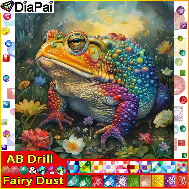 

DiaPai Fairy Dust AB полный алмаз "лягушка животное цветок" DIY 5D алмазная живопись вышивка крестиком домашний декор картина со стразами