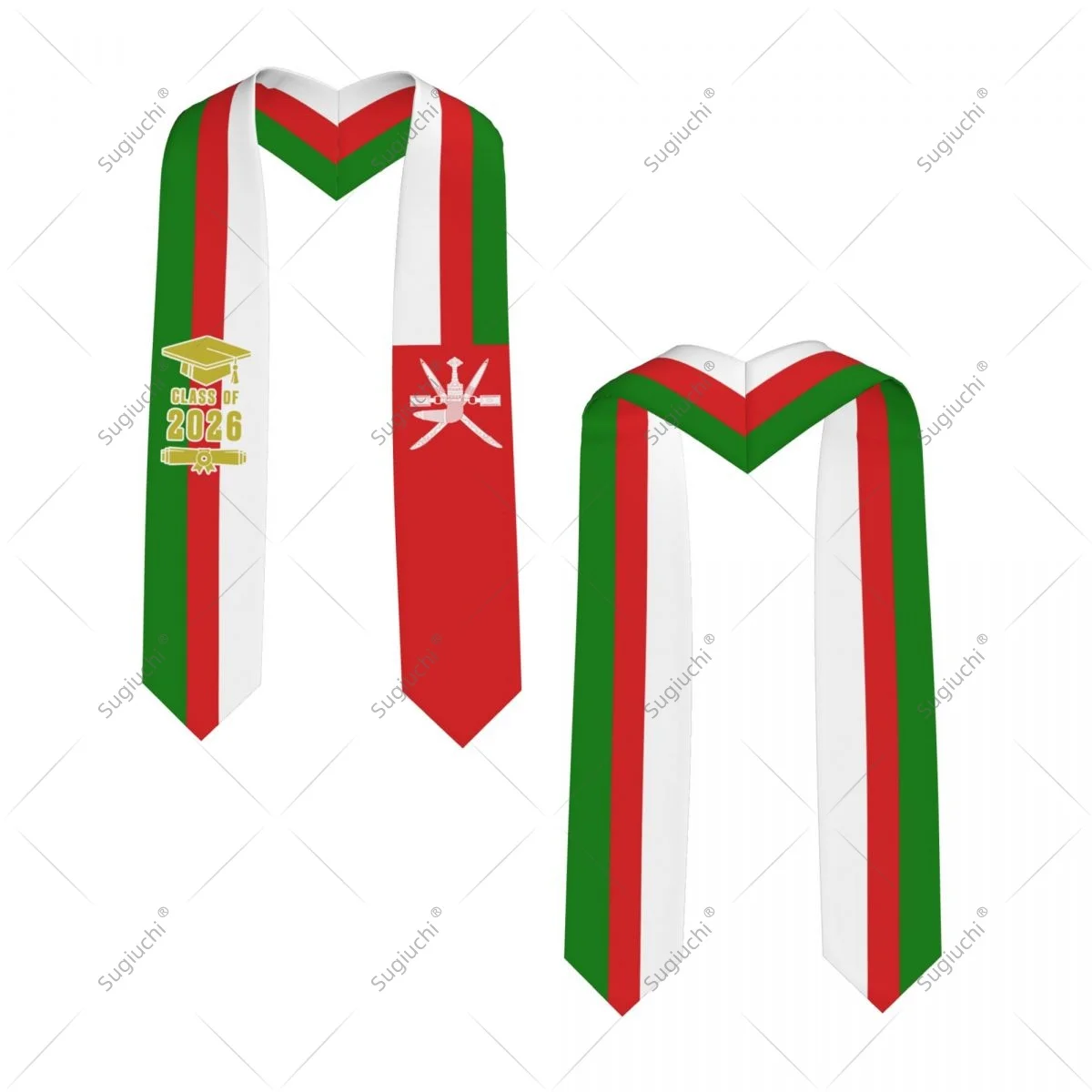 

Oman Flag Class Of 2026 Graduation Stole Sash Scarf For International Students Proud Ceremony Adult Unisex