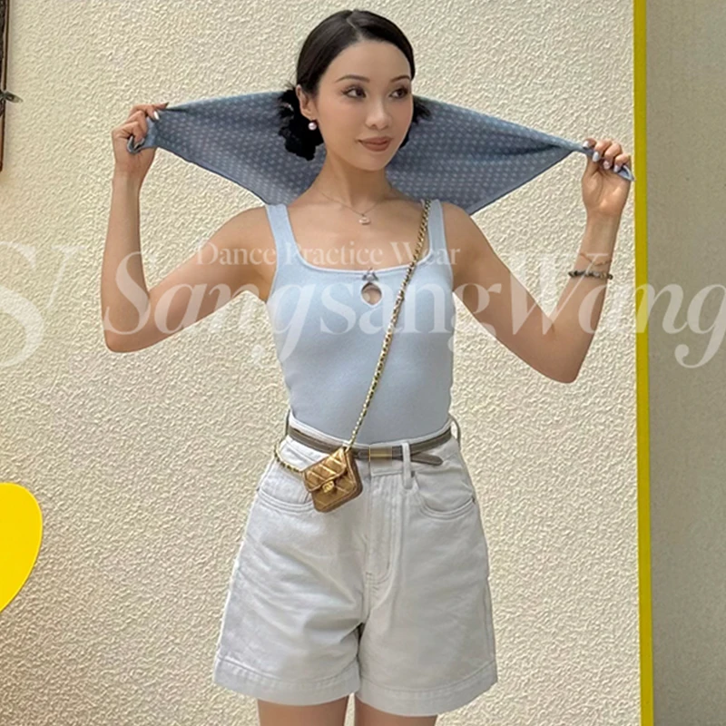 السيدات اللاتينية ملابس الرقص النساء الأزرق ارتداءها الساتان تكدرت تنورة الصيف رومبا السامبا ملابس رقص أداء ارتداء DNV24386