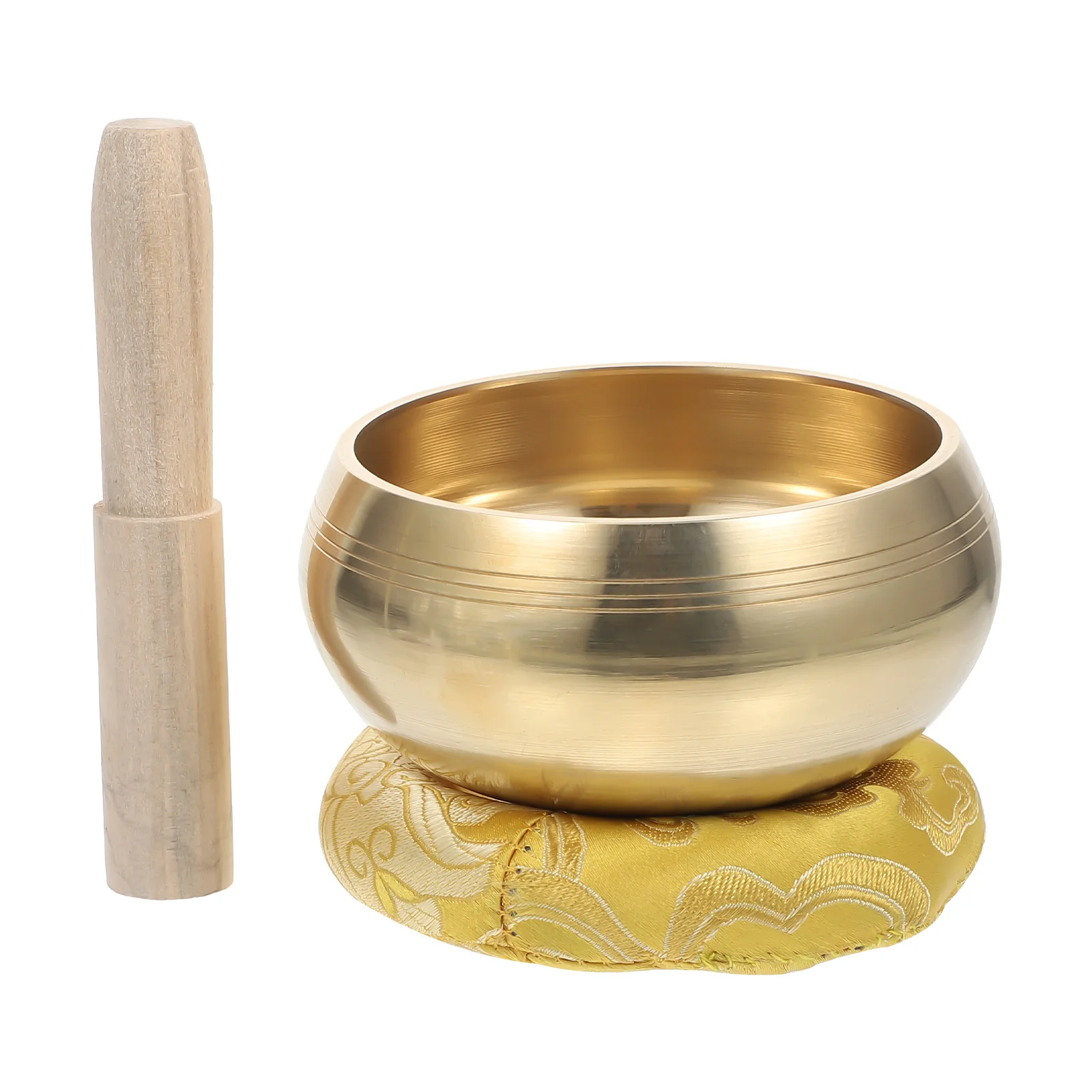 

1Set Yoga Meditation Singing Bowl Ancient Copper Sound Bowl Set Cushion Wood Mallet Relax Tool Meditation Tool