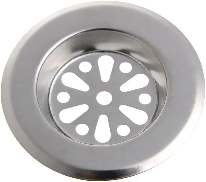 Stainless Steel Mesh Sink Strainer Kitchen Bath Hair Catcher Trap Drain Filter, reference picture, Silver