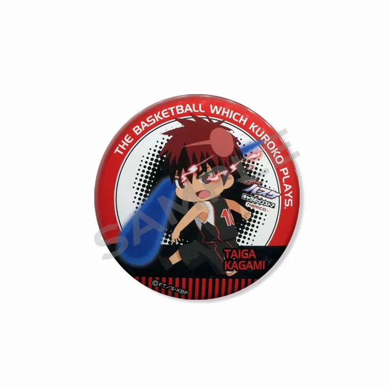 Creative Round Soft Anime Figure Button Pin Funny Tetsuya Kuroko Taiga Kagami Brooch Cartoon Badge Bag Clothing Accessories Gift