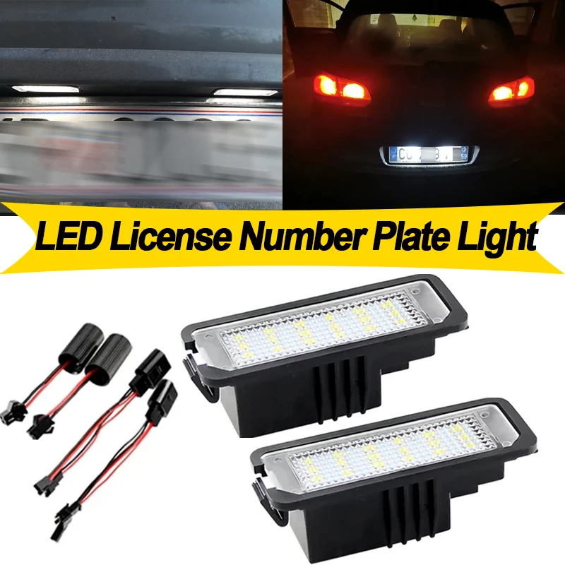 2 SZT. Światła LED tablicy rejestracyjnej 12V białe do VW Passat CC 3C B6 B7 Polo MK3 MK4 6N2 9N 9N3 Scirocco