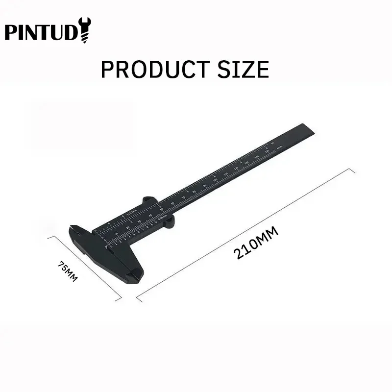 1PC Plastica Vernier Caliper Display Digitale Calibro Mini Gioco di Testo Calibro Studente Vernier Righello da 0 a 150mm Strumento di Misura