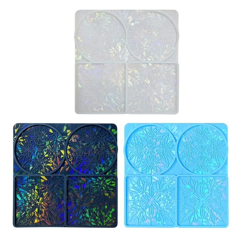 Silicone Mold Multi-functional Drink Coasters Epoxy Casting Mold DIY Art Tool 97QE