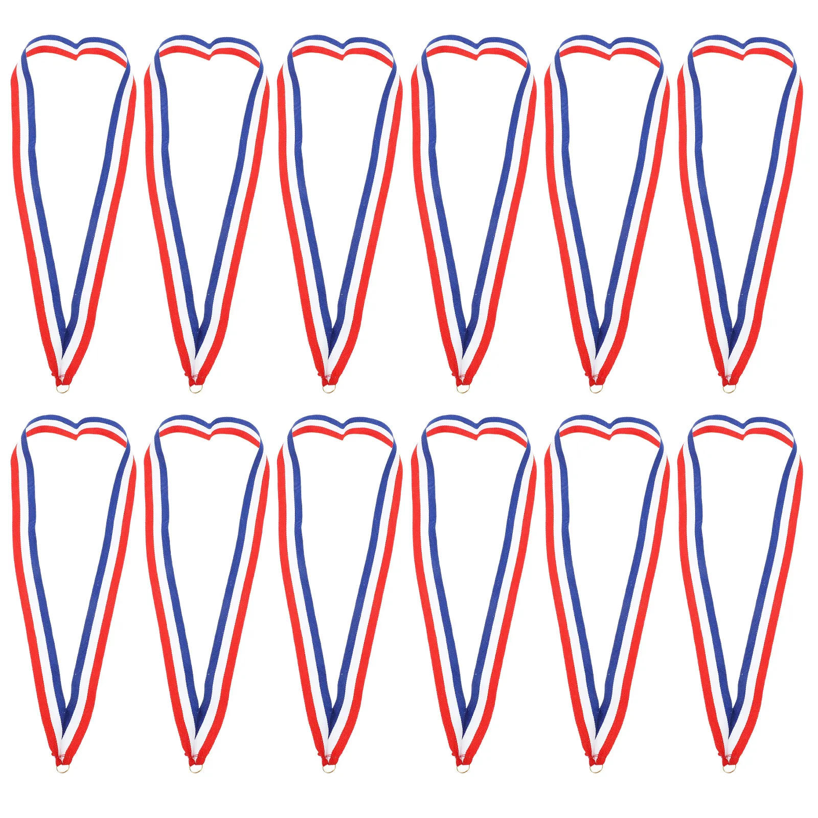 12Pcs Competition Medal Lanyards Sports Meeting Award Ribbon Multi-Function Neck Strap Party Sports Medal Supply
