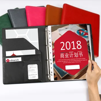 패션 A4 비즈니스 사무실 PU 인조 가죽 관리자 파일 폴더, A4 회의 계약 메뉴 폴더, 링 바인더 정리함