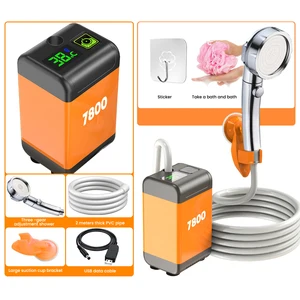 Outdoor Camping Tragbare Dusche mit Digitaleinstellung, elektrische Dusche 4800/6000/7800mah für Garten, Autowaschanlage, Haustiere 6 Hauptverkauf Elektrischer postatiler Schuh - №6