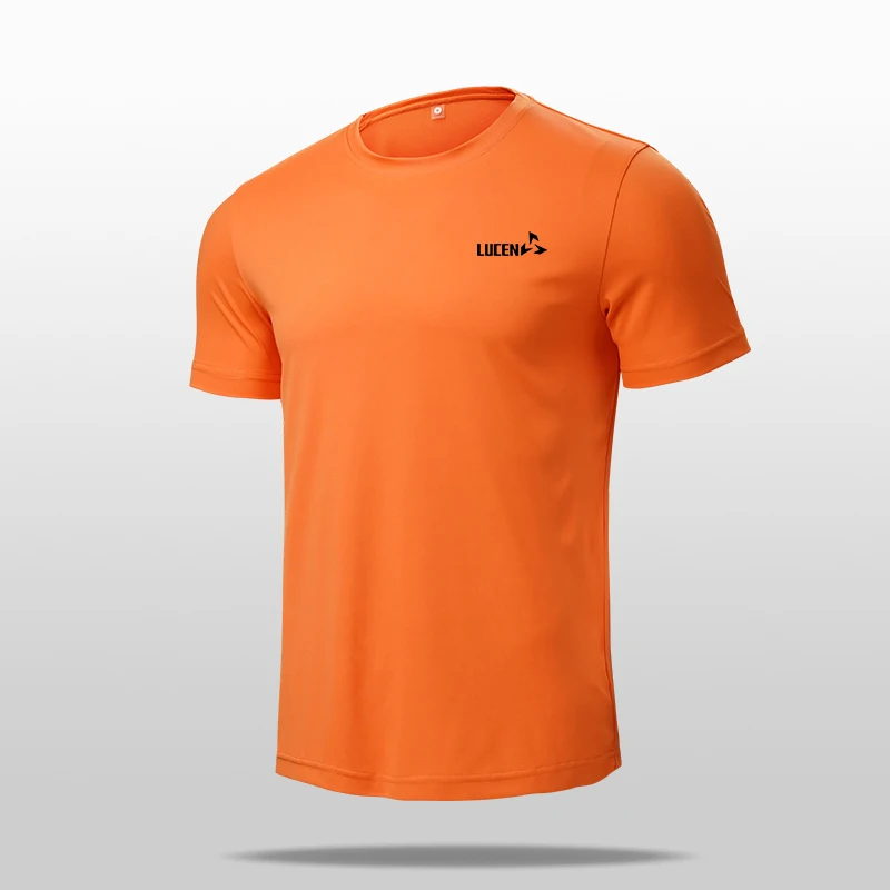 LUCEN Quick Drying Men's Running T-shirt Fitness Sports T Shirt Gym Training Tee Breathable Jogging Casual Sportswear Unisex Top