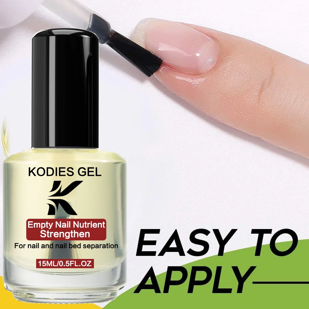 KODIES GEL NEW Nail Nutrient Nail Strengthener 15ML Vitamin E Cuticle Oil Nails Growth Nourishment Oil for Repair Thin Nail Care