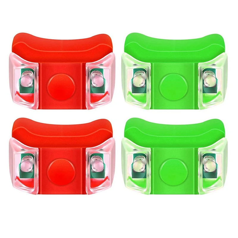 12 X LED Boat Navigation Lights For Boat Yacht Motorboat Bike Hunting Night Running Fishing (Red, Green)