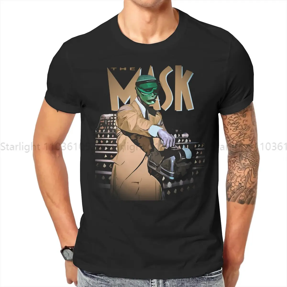 The Mask Movie Creative TShirt for Men 1994 Jim Carrey Round Neck T Shirt Personalize Gift Tops