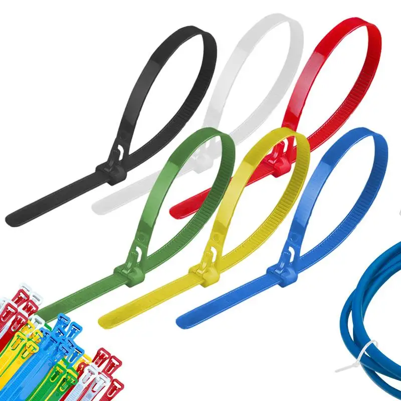 

Nylon Cable Wire Ties Self-Locking Zip Ties 100PCS Adjustable Zip Ties Straps Fastening Loop Self-Locking Zip Ties Nylon Strap