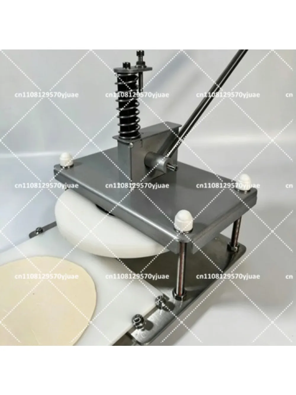 25cm Manual Pizza Dough Press Machine Stainless Steel Dough Flattener Commercial Food Processor