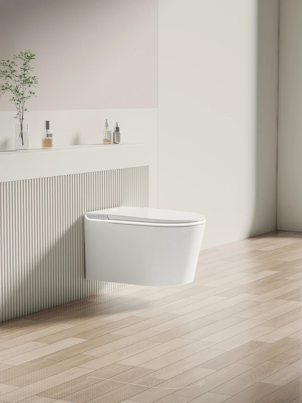 2025 Advanced Smart Toilet - Kick Flushing, Warm Air Dryer, Emergency Outage Flushing, LED Night Light for Home/Bathroom