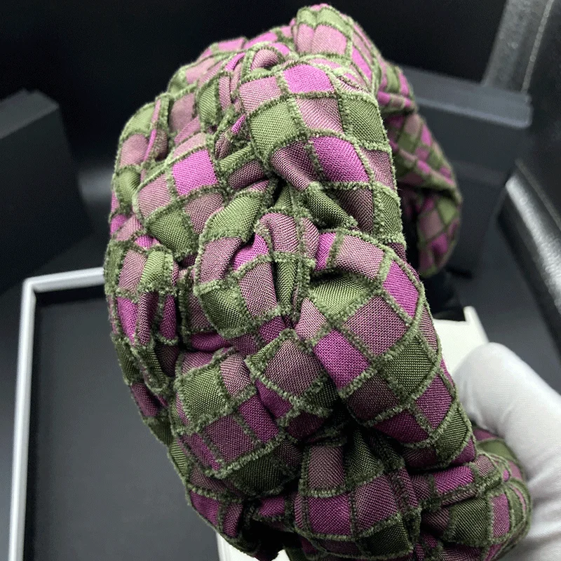 Nieuwe geweven hoofdband voor dames met hoge schedeltop, volwassen mode, retrostijl, haarkompressie met brede rand, gezichtswashoofdband