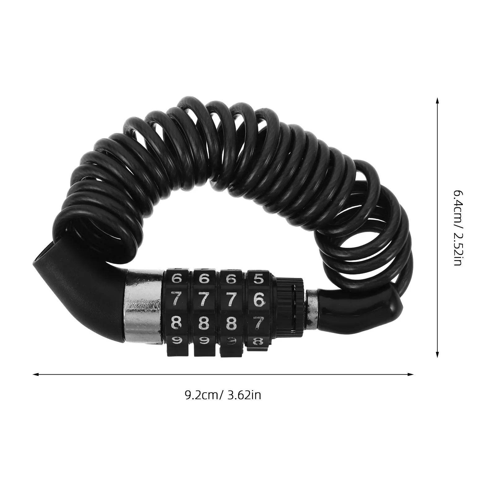 Motorcycle Lock High Security Resettable 4-Digit Combination Cable Lock Anti-Theft for Electric Bikes Scooters