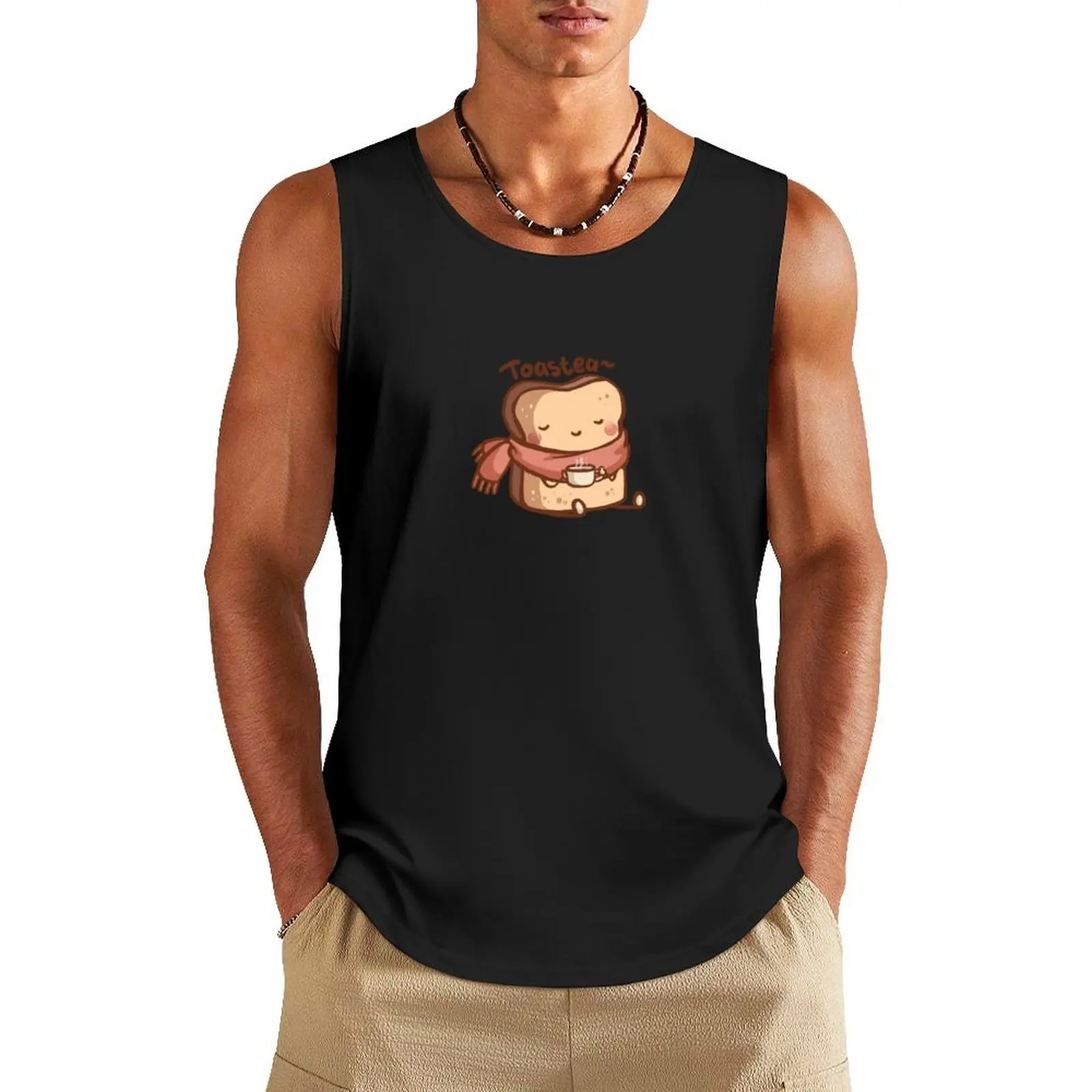

Toasty Tank Top anime t-shirts sleeveless shirt man cute tops Men's t-shirt