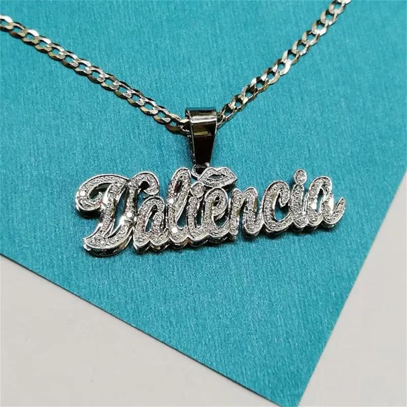 Collares personalizados de hermana dorada Raper Street Oldschool para mujer, cadena femenina linda, Impresión de fotos Simple, Edición especial