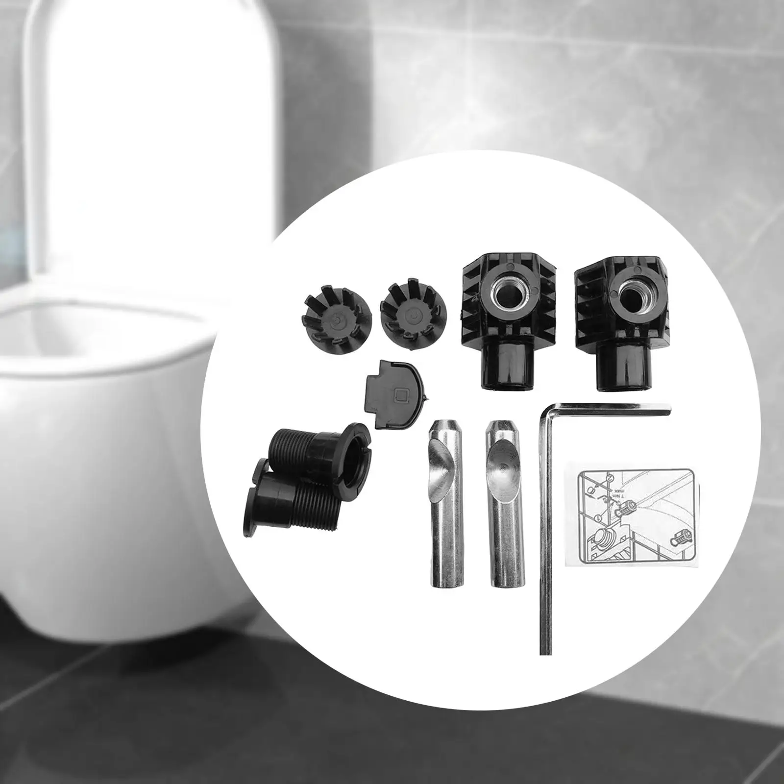 Wall Mounted Toilet Fixing Kits Screws Bolts Kits Sturdy Multipurpose Practical Hardware for Home Use