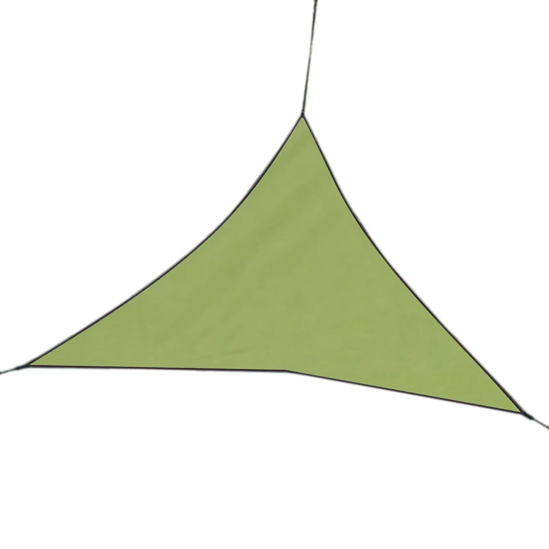 AA14 3X3X3M Waterproof Triple-cornered Sun Shelter Awning Parasol Outdoor Canopy Garden Patio Shade Sail Cloth-Light Green