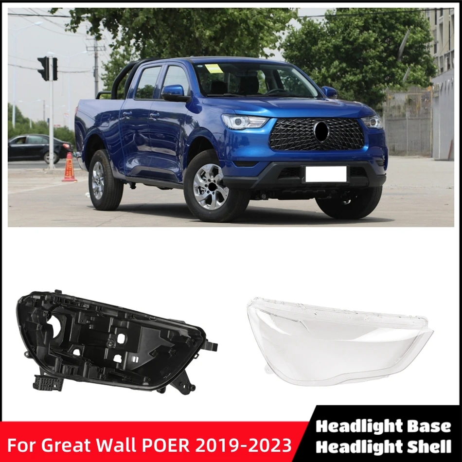 

For Great Wall POER 2019 2020 2021 2022 2023 Car Accessories Base Head Lamp Shell Lamp Holder Front Headlight Cover