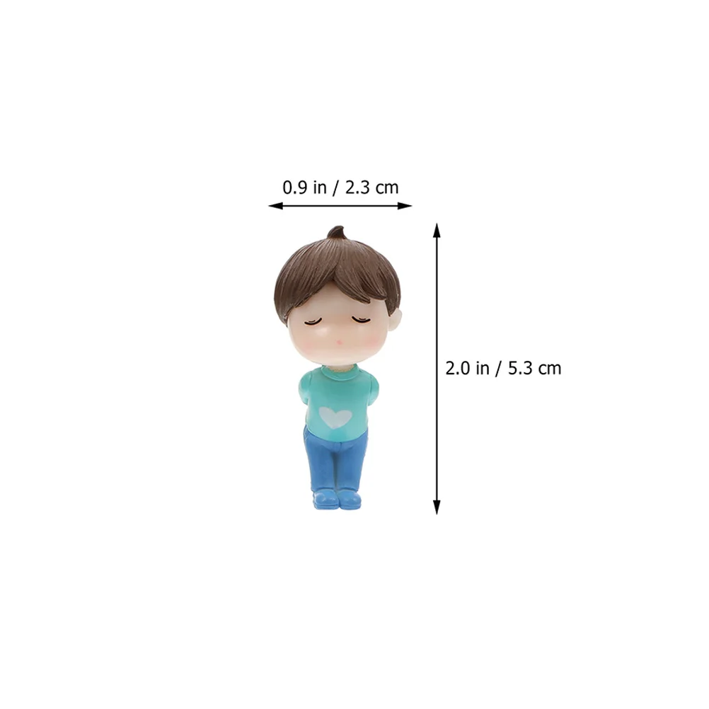 2 Sets Couple Ornaments Figurines Decor Toy House Decorations Adornment Pvc Plastic Micro Landscape Lover Lovers Wedding