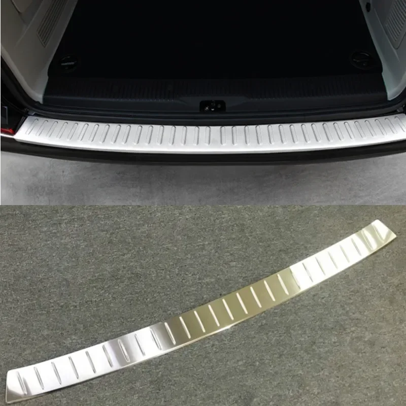 Stainless Outer Rear Bumper Protector Guard Plate Trim 1pcs for Volkswagen Transporter (T6) Caravelle/Multivan 2016 - 2025