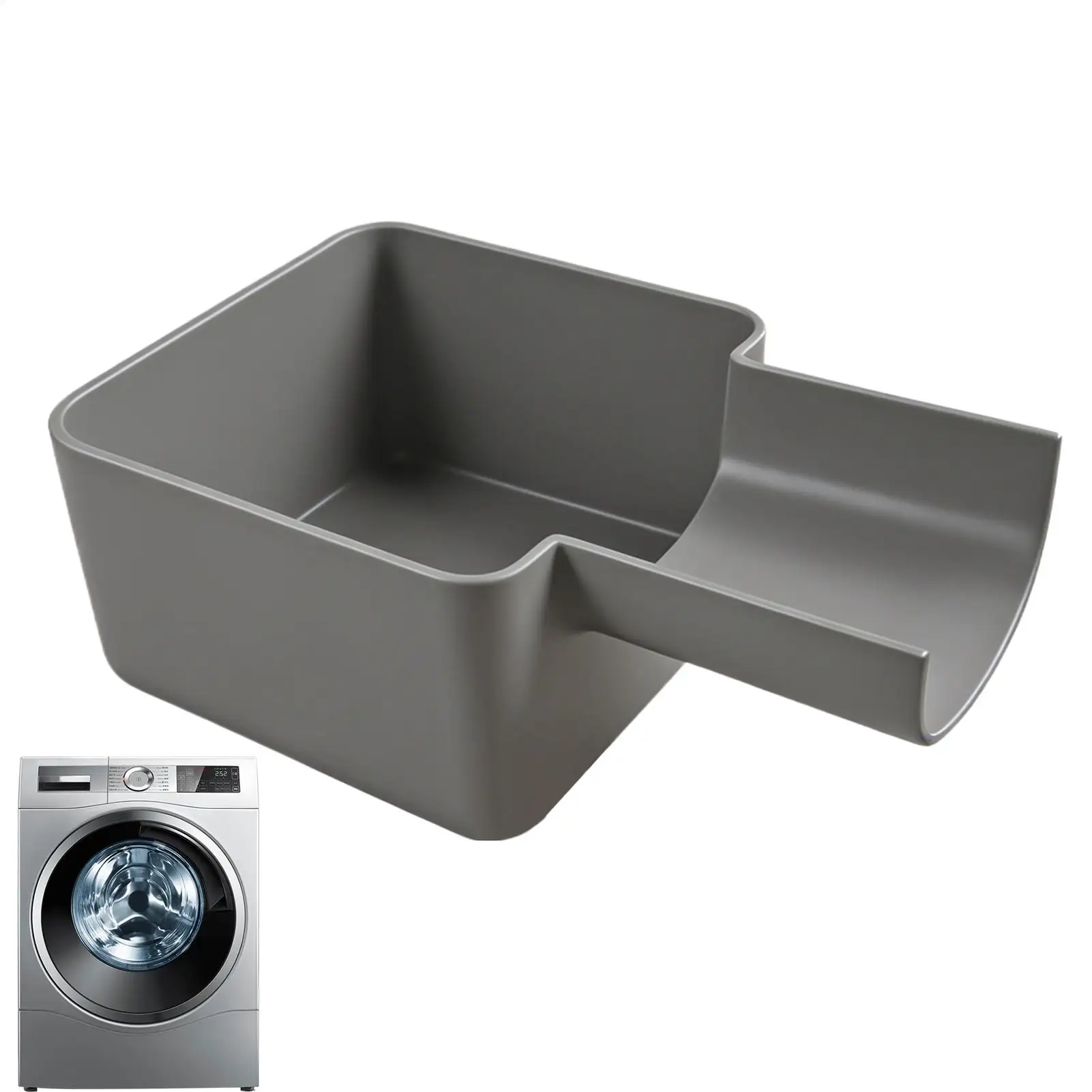 Washing Machine Drain Tray Leak Proof Drip Pan with Funnel Heavy Duty Floor Water Catch Tray for Laundry Room Protection