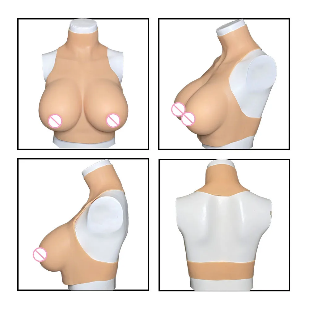 Huge Silicone Breast Forms Plump Soft Shake For Crossdresser Shemale Trans Party Live Streaming Cosplay Enhance Fake Boobs Plate