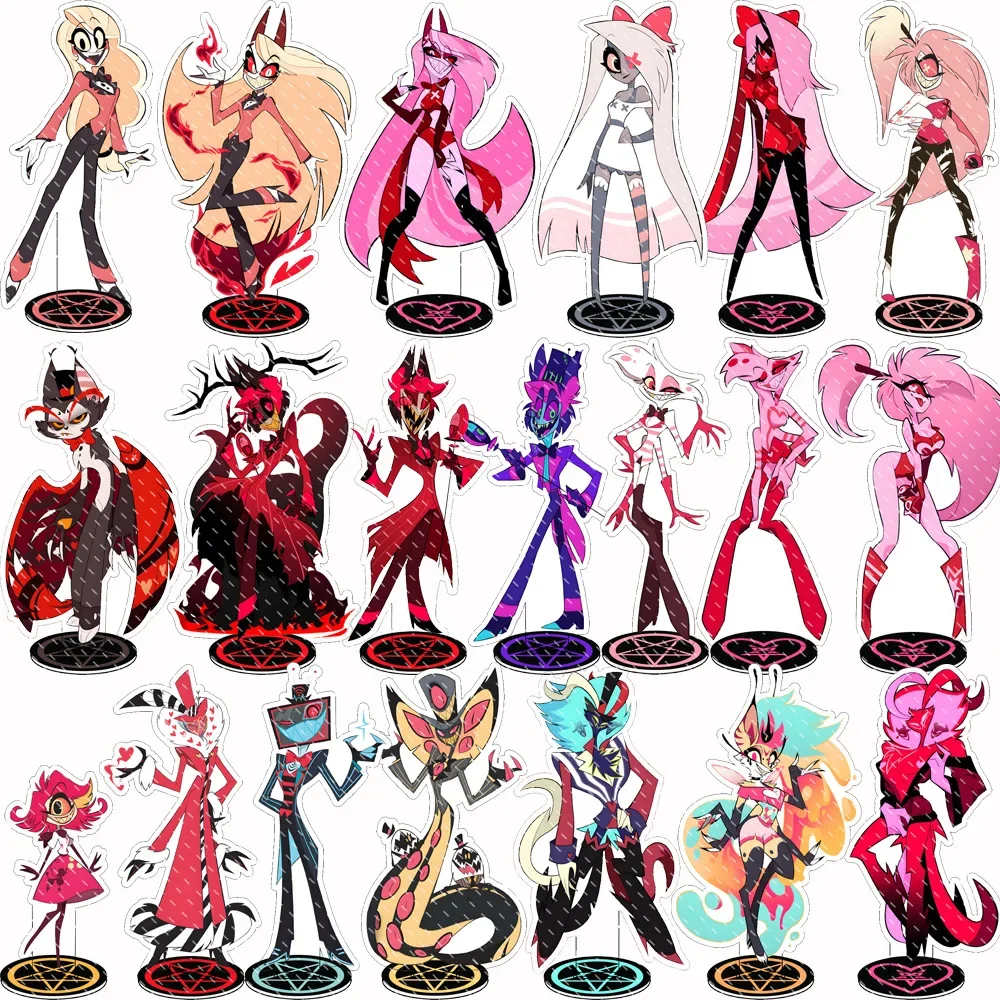 Cartoon Helluva Boss Acrylic Stand Sign Alastor Angel Ornaments Desktop Ornaments Decor Figure Exquisite Collect Birthday Gift